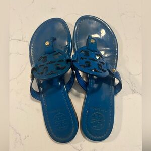 Tory Burch Authentic Women's Royal Blue Signature Sandals